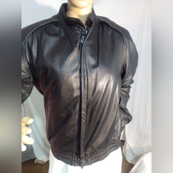 Vintage Berman's Classic Black Leather with Liner ° - Picture 8 of 14